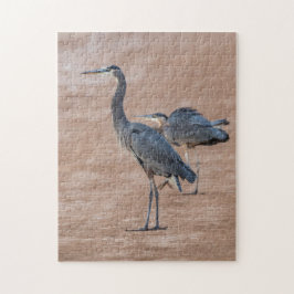 4415-Two Great Blue Herons on Shore Puzzle