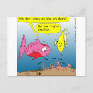 441 Schalentiere Cartoon Postkarte