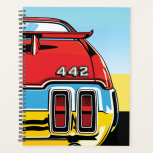 442 Muscle Car Heckschwinge Pop Art Retro Druck Planer