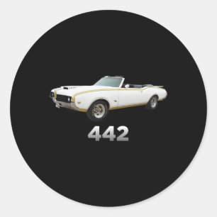 442 Oldsmobile Cutlass Auto Show 1970 1971 1972 Runder Aufkleber
