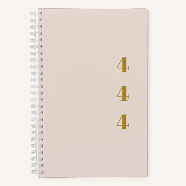 444 Angel Number Dankbarkeit Journal Notizbuch (Vorderseite)