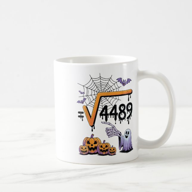 4489 Square Root 67 Math Teacher Halloween Costume Kaffeetasse (Rechts)