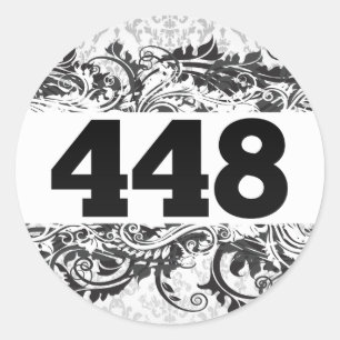 448 RUNDER AUFKLEBER