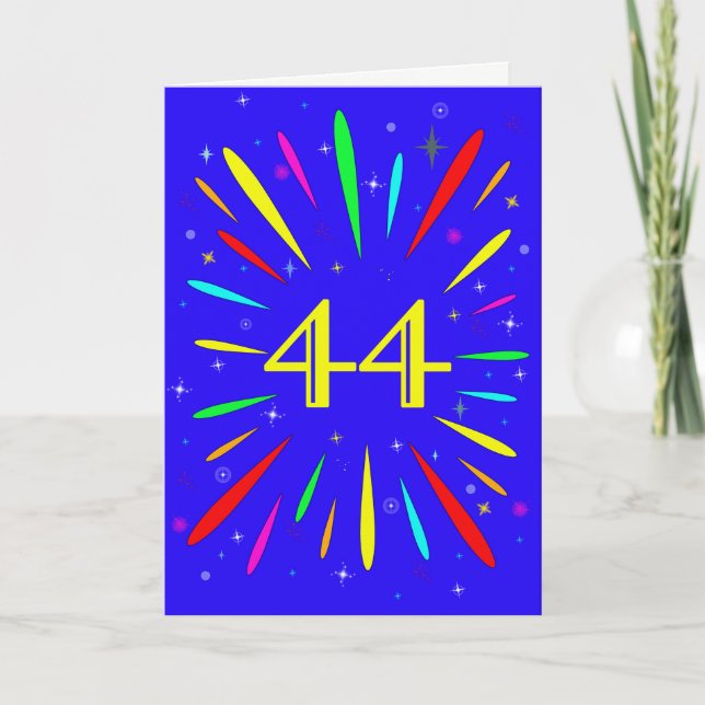 44. Birthday Explosion Card Karte (Vorderseite)