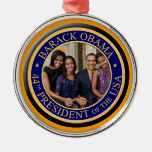 44. Einweihung 2013 Präsidenten-Barack Obama Silbernes Ornament