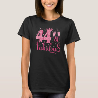 44 & Fabulous Queen Crown 44 Jahre alt 44. Geburts T-Shirt