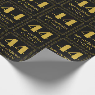 44. Geburtstag ~ Art Deco inspirierter Look "44", Geschenkpapier