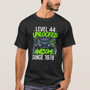 44. Geburtstag Gaming Level 44 Unverriegelter Phan T-Shirt