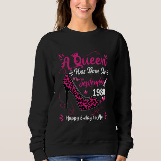 44. Geburtstag High Heel Eine Königin war im Septe Sweatshirt