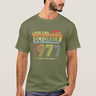 44. Geburtstag seit Oktober 1977 Vintag 4 T-Shirt