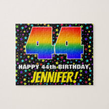 44. Geburtstag — Spaß, farbenfrohe Sternenweltenmu