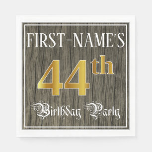 44. Geburtstagsparty - Imitate Gold & Imitate Wood Serviette