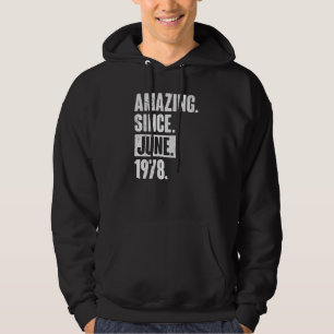 44 Jahre alt 44. Geburtstag Phantastisch seit Juni Hoodie