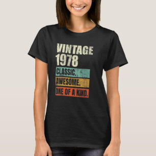 44 Jahre alt Phantastisch Vintag 1978 44. Geburtst T-Shirt