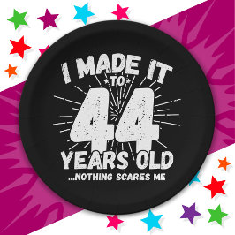 44 Jahre alt Sarcastic Meme Funny 44. Geburtstag Pappteller