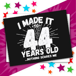 44 Jahre alt Sarcastic Meme Funny 44. Geburtstag Postkarte