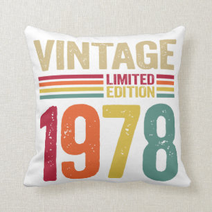 44 Jahre alte Geschenke Vintage 1978 44. Geburtsta Kissen