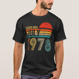 44 Jahre alter Retro Geburtstag Legend seit Juli 1 T-Shirt