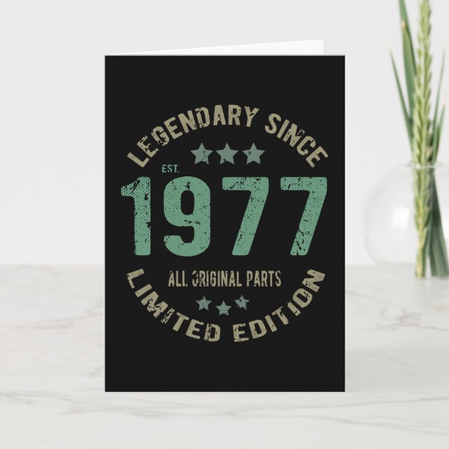 44 Jahre alter Tag Legende 44. Geburtstag Karte (Vorderseite)