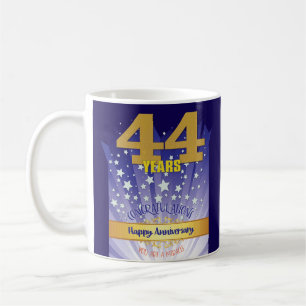 44 Jahre Erholung CUSTOM Jahrestag kühne Zahl Kaffeetasse