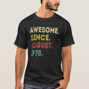 44 Jahre Phantastisch seit August 1978. Geburtstag T-Shirt