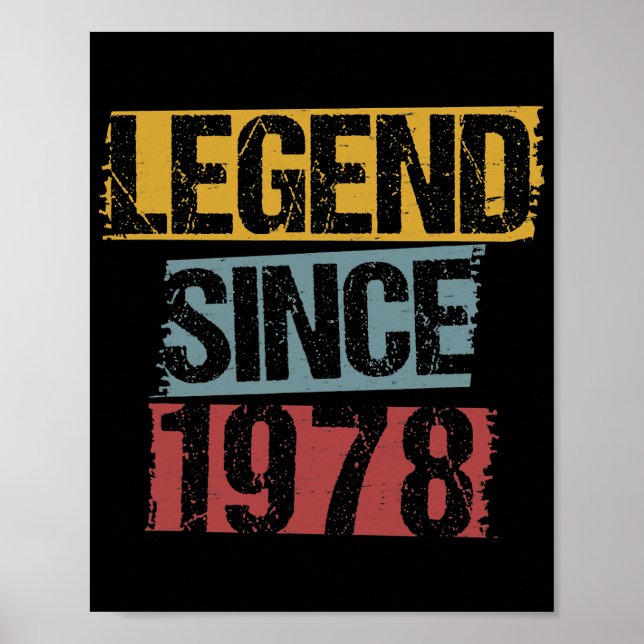 44 Jahre Vintag 1978 44. Geburtstag Poster (Vorne)