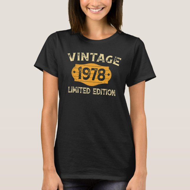 44 Jahre Vintag 1978 44. Geburtstag T-Shirt (Vorderseite)