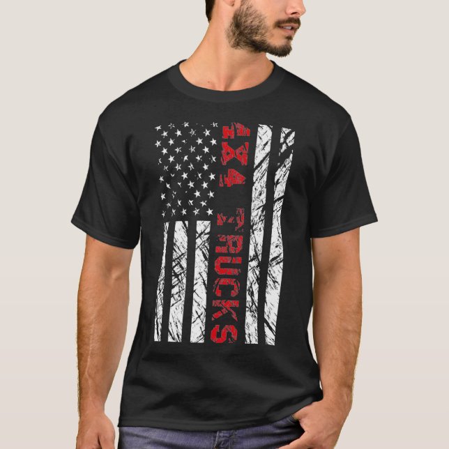 44 LKWs American Flag Premium T-Shirt (Vorderseite)