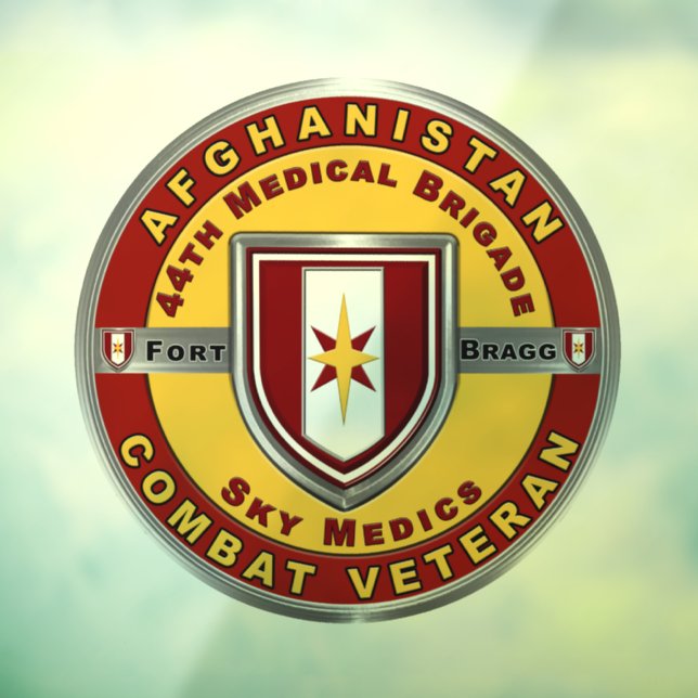 44. Medizinische Brigade Afghanistan Veteran Fensteraufkleber (Blatt 3)