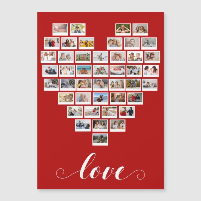 44 Photo Collage Camera Film Heart Magnetic Card Magnetkarte (Vorderseite)