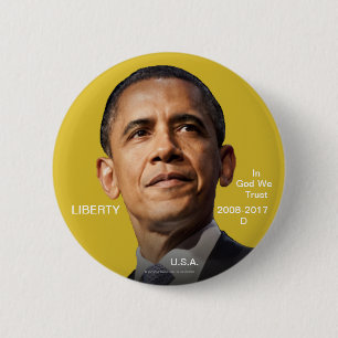 44. POTUS Barack Obama Goldmünze 2008-2017 Button