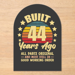 44 Years Ago All Parts Original 44th Birthday  Acryleinladungen