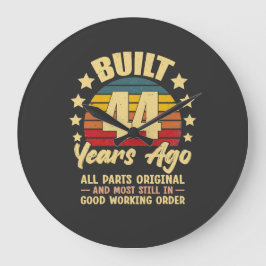 44 Years Ago All Parts Original 44th Birthday Große Wanduhr