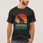 44Th Birthday Dinosaur 44 Year Old Awesome Since 1 T-Shirt<br><div class="desc">This Birthday Boy for 44 Year Old 44th Birthday Dinosaur T rex design is great for your 44 year old boys. Surprise for nephew, friend, son, teen, teenager, child, student, t rex fan or lover, boy, youth, grandson on 44th birthday. This Its My 44th Birthday Happy 44 Year Old Dinosaur...</div>