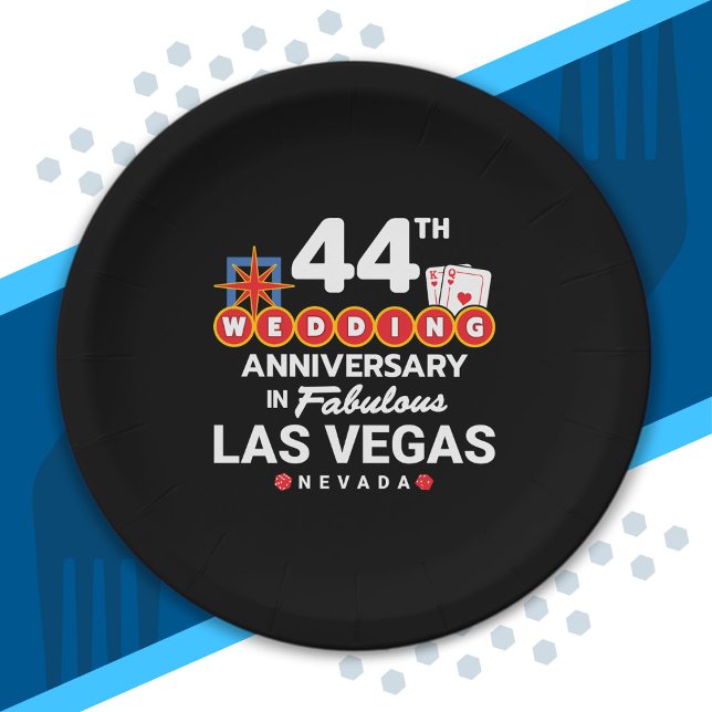 44th Wedding Anniversary Las Vegas Trip Pappteller (Von Creator hochgeladen)