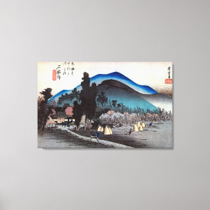 45. 石 薬 宿, 広 Ishiyakushi-juku, Hiroshige, Ukiyo-e Leinwanddruck