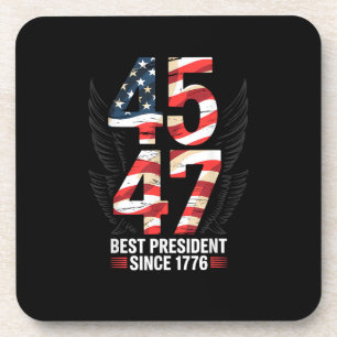 45 47 Bester Präsident seit 1776 Patriotisch Getränkeuntersetzer