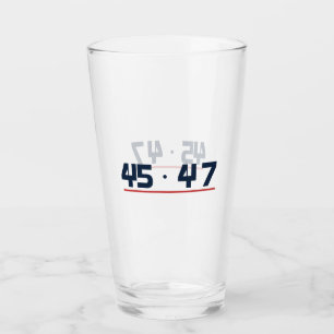 45 47 Classics Navy und rotes Pint-Glas Glas
