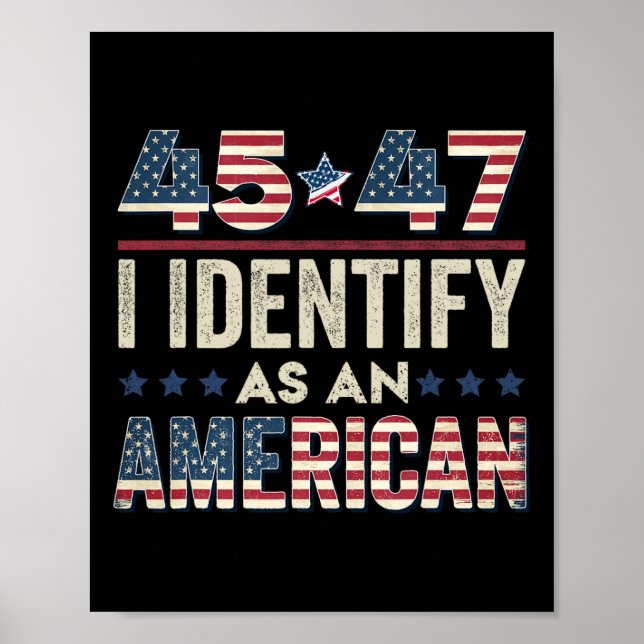 45 47 Ich bezeichne ihn als amerikanischen Präside Poster (Vorne)