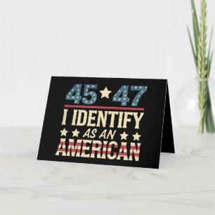 45 47 Ich identifiziere mich als amerikanische Fla Dankeskarte