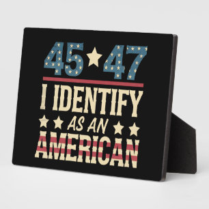 45 47 Ich identifiziere mich als eine US-Flagge Tr Fotoplatte