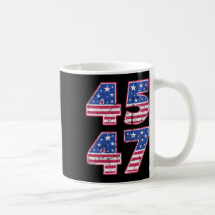 45 47 Patriotischer Präsident Trump zweimal im Leb Kaffeetasse