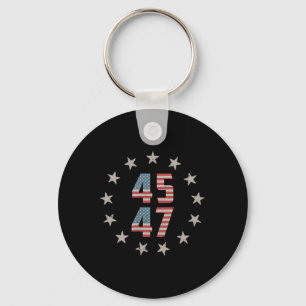 45 47 Präsident Retro Vintage USA-Flagge 2024 Präs Schlüsselanhänger