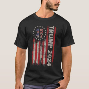 45 47 Trump 2024 Amerikanische Flagge T-Shirt