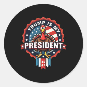 45 47 Trump 2024 US-Flagge Konservativer US-Patrio Runder Aufkleber