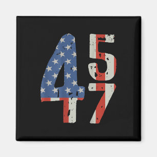 45 47 Trump 2025 American Flag (auf der Rückseite) Magnet