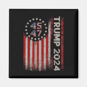 45 47 Trump 2025 Amerikanische Flagge Magnet