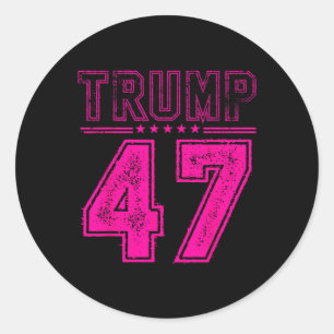 45 47 Trump Mens Vintage amerikanische Flagge Trum Runder Aufkleber