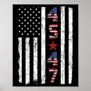 45 47 Trump Präsident Amtseinführung USA Retro Tru Poster