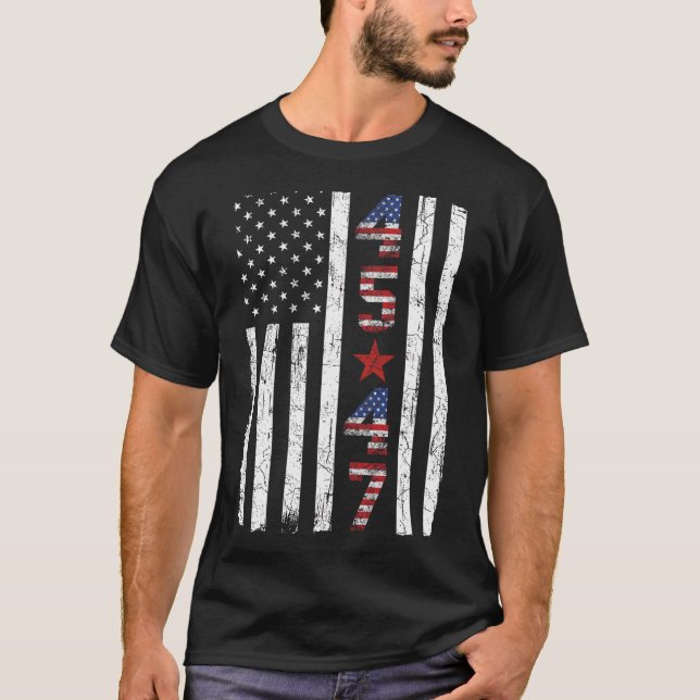 45 47 Trump Präsident Amtseinführung USA Retro Tru T-Shirt (Vorderseite)